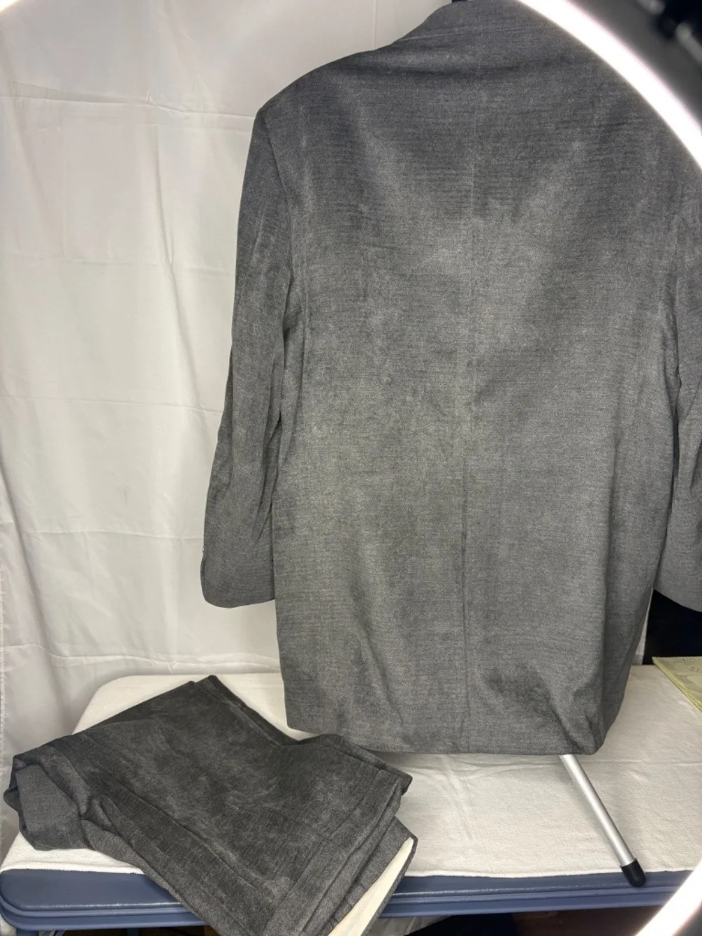 Zacchi Classico Italiana Mens Gray Suit Cashmere Feel USA Versace Like Buttons